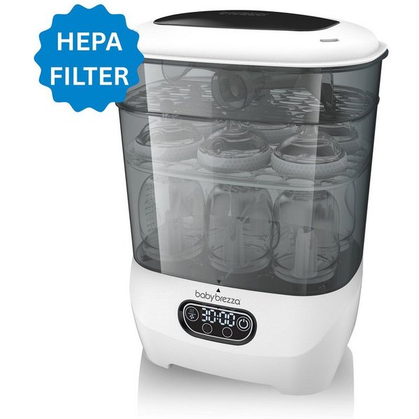 Baby Brezza Dampfsterilisator Sterilisator mit Trocknungsfunktion & HEPA-Filter für Babyflaschen, Dampfsterilisation mit HEPA-Trocknung – hygienisch & chemiefre