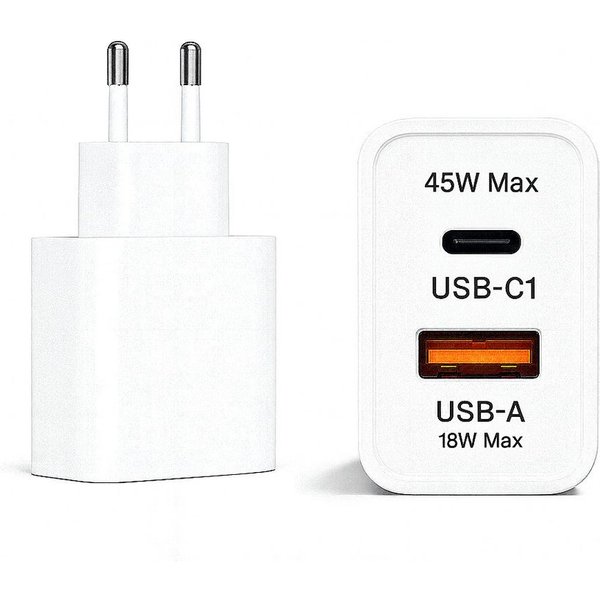 Alpha Electronics 45W USB C Schnell Ladegerät für Samsung Galaxy S25–S10, Tab S9, Buds USB-Ladegerät (3000 mA, Spar-Set, 1-tlg., Huawei Mate 60, Xiaomi 14 Serie