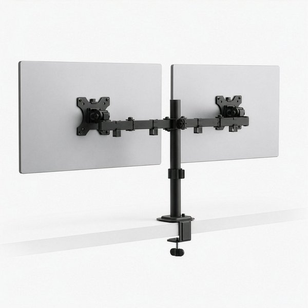 Floordirekt Monitor-Halterung Mit Tischklemme, höhenverstellbar, VESA, für 15-32 Zoll, (bis 32 Zoll, Monitorhalterung inkl. Montagematerial und Werkzeug, Kabelm