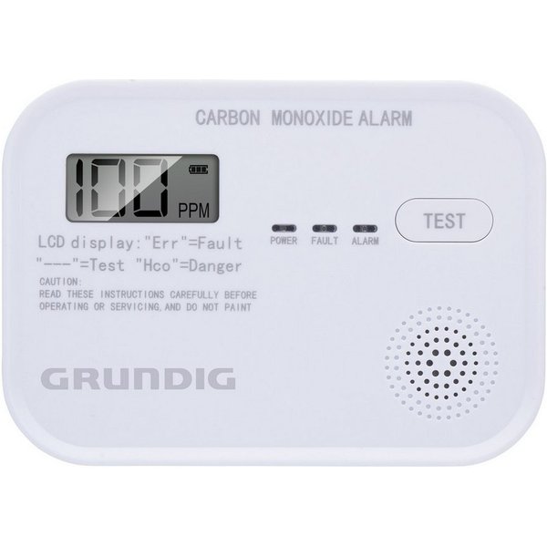 Grundig Grundig Kohlenmonoxid melder 10 Jahre Sensor – CO Melder Rauchmelder