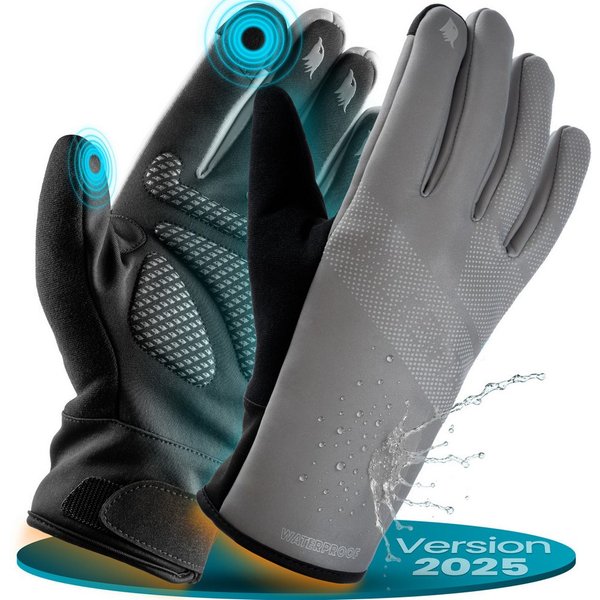 Valkental Fahrradhandschuhe Winterhandschuhe & Übergangshandschuhe mit Touchscreen Funktion atmungsaktiv, winddicht & wasserdicht