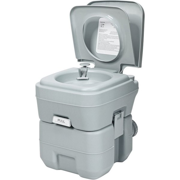 COSTWAY Campingtoilette Reisetoilette, 20L+12L mit abnehmbarem Abwassertank
