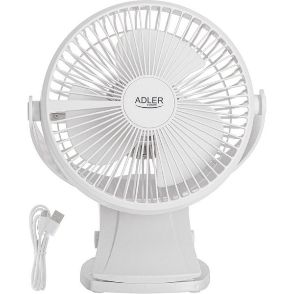 Adler Akku-Ventilator Adler AD 7342 white Akku-Ventilator mit Clip