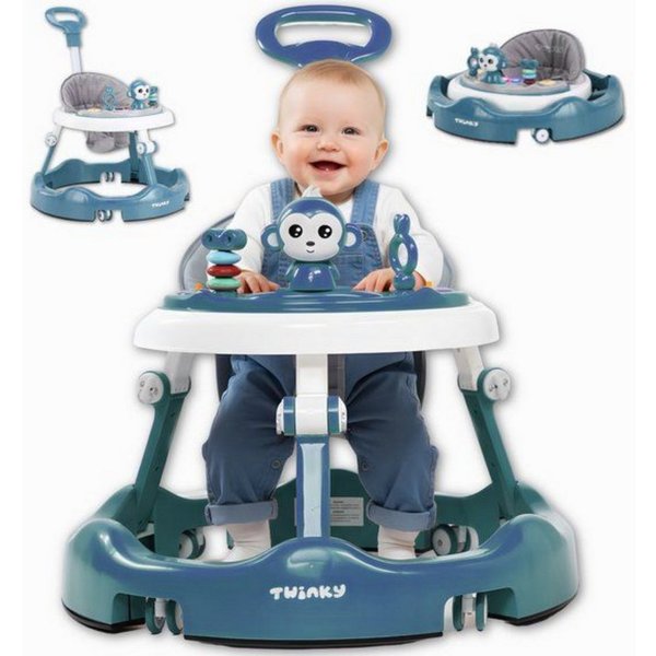 TWINKY Lauflernhilfe für Baby - Klappbarer Lauflernwagen mit Schiebegriff, (Bedienungsanleitung für Babywalker)
