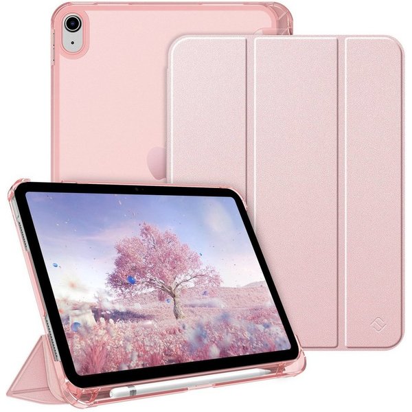 Fintie Tablet-Hülle für iPad 11 Generation 11‘’ 2025 (A16), iPad 10 Generation 10.9'' 2022, ultradünn, mit Stifthalter, transparenter Rückseite, Auto Schlaf/Wac