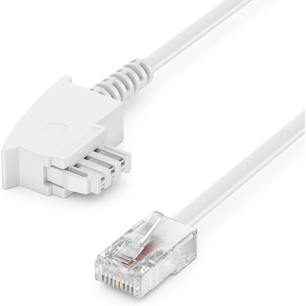 deleyCON deleyCON 6m TAE Anschlusskabel Routerkabel TAE-F auf RJ45 Stecker DSL LAN-Kabel