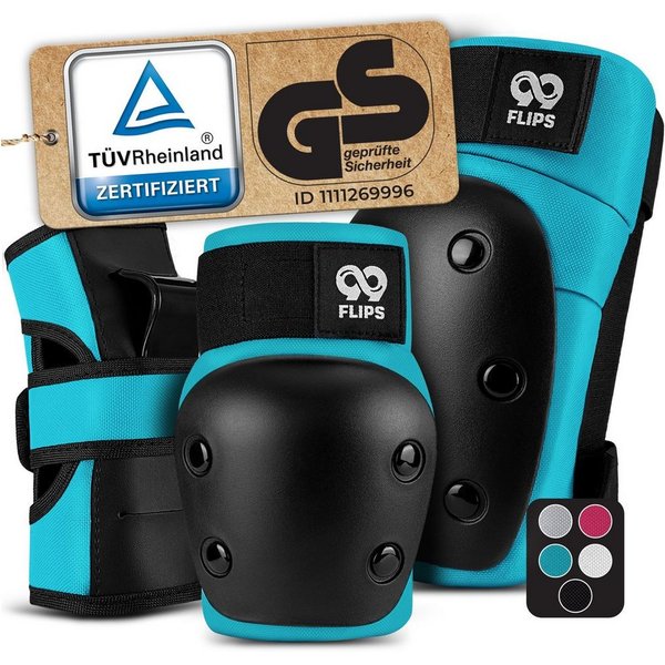 99FLIPS Protektoren-Set DIVE Protektoren Set Erwachsene Skateboard Inline Skates, Longboard (Protektoren Set Skateboard Erwachsene, 6-tlg., Inliner Schoner Knie