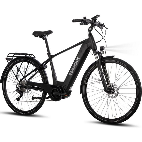 SAXXX E-Bike Trekkingrad QSD 28 Zoll Pedelec für Damen und Herren, 10 Gang SHIMANO Deore Schaltwerk, Kettenschaltung, Mittelmotor, 540 Wh, (mit entnehmbarem, Ak