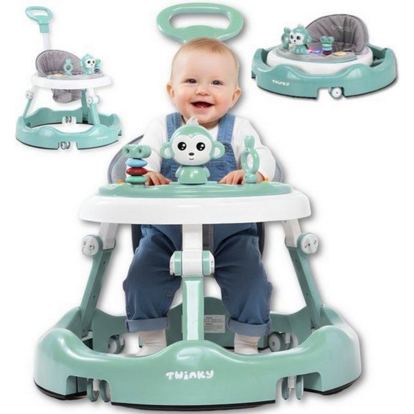 TWINKY Lauflernhilfe für Baby - Klappbarer Lauflernwagen mit Schiebegriff, (Bedienungsanleitung für Babywalker)