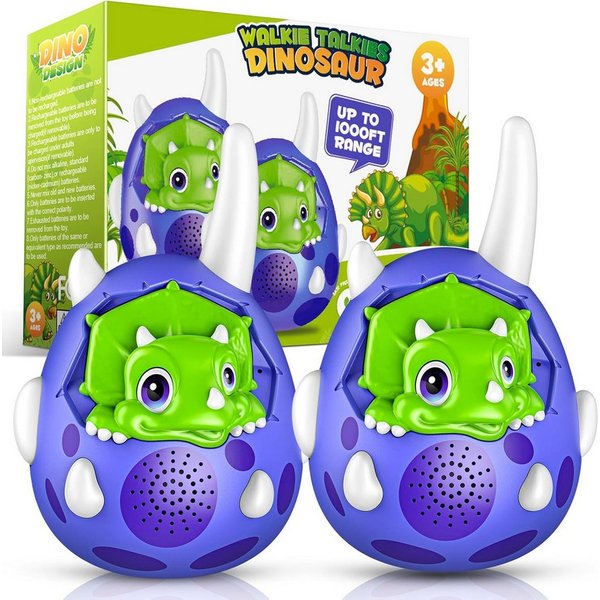Veopoko Walkie Talkie Dinosaurier Walkie Talkie Spielzeug Kinder Outdoor Funkgerät, (Walkie-Talkie Spielzeug-Set für Kinder mit Dinosaurier-Design, 2-St., 2x Ki
