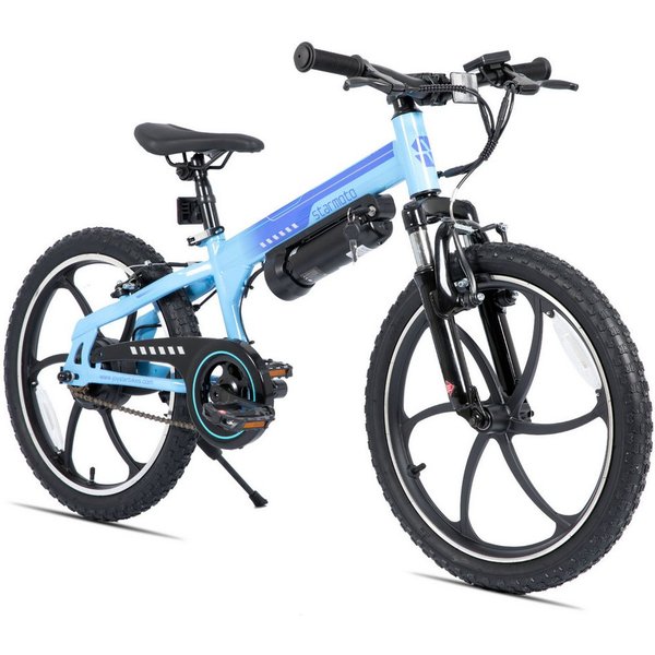 HILAND E-Bike Kinder E-Bike 20 Zoll 2 Fahrmodi Einrohrrahmen für Alltag & Freizeit