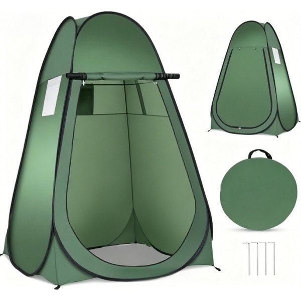 COSTWAY Faltzelt Umkleidezelt Camping Duschzelt, Personen: 1, Pop Up mit Tasche, Wurfzelt mit Innentasche