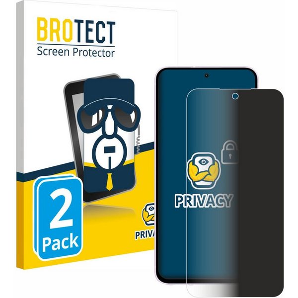 BROTECT Displayschutzfolie Sichtschutzfolie für Samsung Galaxy A56 5G, 2 Stück, Anti-Spy Privacy Sichtschutz Blickschutzfolie Blaulicht-Schutz