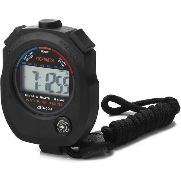 Sport-Knight® Stoppuhr Wasserdichte Sport Stoppuhr mit Uhr, Datum & Wecker, Profi-Timer