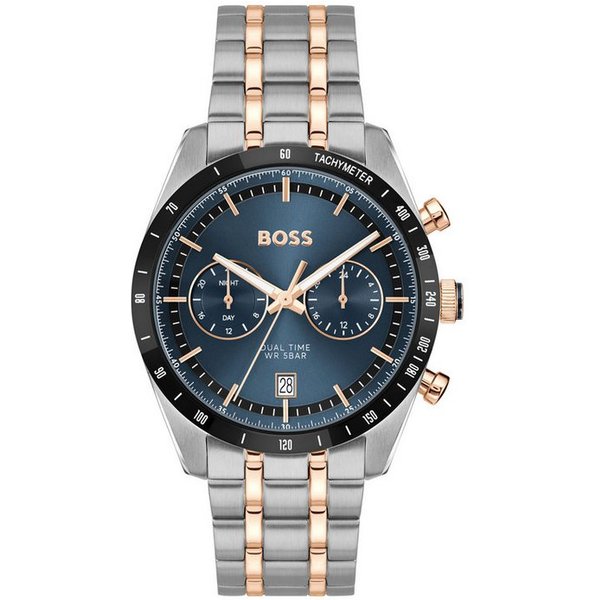BOSS Multifunktionsuhr TOURMASTER 1514288, Quarzuhr, Armbanduhr, Herrenuhr, Edelstahlarmband, analog, Tag