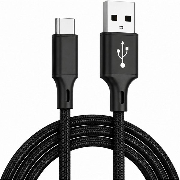 PlugUp USB-C Ladekabel für Samsung, iPhone, Huawei Xiaomi USB-A zu USB-C USB-Kabel, USB Typ A, USB-C, (300 cm), USB-A zu USB-C Ladekabel, Textilummantelt, Unive