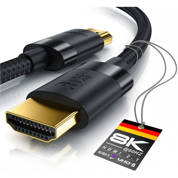 Primewire 8K @ 120Hz / 4K @ 240Hz DSC, Ultra High Speed, Nylonummantelung, 4m HDMI-Kabel, 2.1, HDMI Typ A (400 cm), 48 Gbit/s Bandbreite, eARC, CEC, HDCP, für G