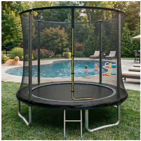 GUNJI Gartentrampolin 183/228/305 cm Garten-Kindertrampolin, max. Belastbarkeit 150KG, Ø 222 cm, (183 cm, (183/ 228/305/366/427 cm, Outdoor-Gartentrampolin mit 
