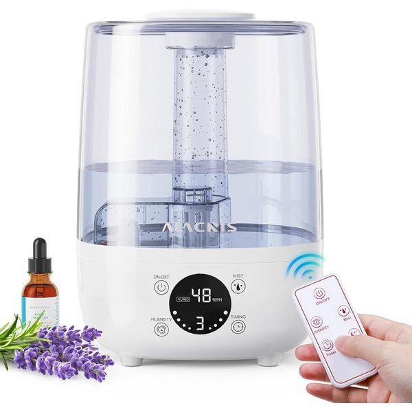 Vivitar Luftbefeuchter Auto Quiet Mode für Baby, 4L Ultraschall Cool Mist Luftbefeuchter, 4 l Wassertank, Aroma-Diffusor, dauert bis zu 30H, Auto-Timer Off, BPA