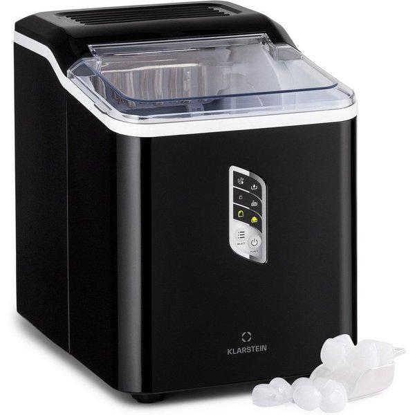 Klarstein Eiswürfelmaschine Albaron Eismaschine 12 kg/24h 1,5L Bullet-Eis 2 Größen 9/7,5 Min. LCD, Ice Maker Eiswürfelbereiter Bullet-Eis für 9 Würfel pro Zyklu