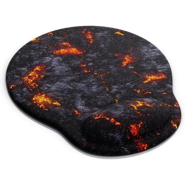 Titanwolf Gaming Mauspad Office Gel Mousepad mit ergonomischer Handgelenkauflage (1-St), Handballenauflage, Gelpolster ergonomisch, abwaschbar, Lava