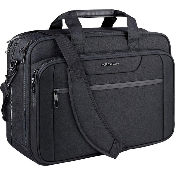 LuxusKollektion Laptoptasche Laptop Aktentasche 17,3 Zoll erweiterbar wasserabweisend