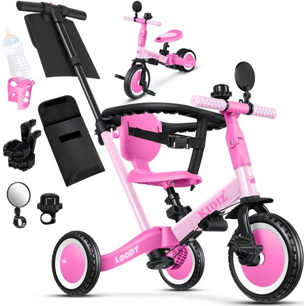 KIDIZ Laufrad, 6in1 Dreirad Loopy Laufräder Lauffahrrad Kinderdreirad