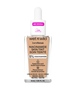 wet n wild Bare Focus Niacinamide Skin Tint Flüssige Foundation · 32 ml · Nude