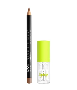 NYX Professional Makeup Slim Lip Pencil + Fat Oil Lip Drip Lippen Make-up Set · 1 Stk