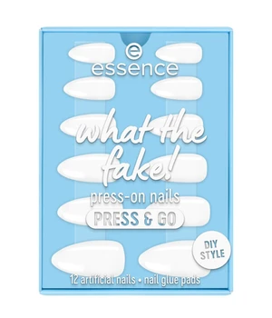 essence what the fake! press-on nails PRESS & GO DIY Style Kunstnägel · 12 Stk · Weiß