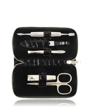 Pfeilring Basic schwarzes Krokoleder Maniküre-Set · 1 Stk