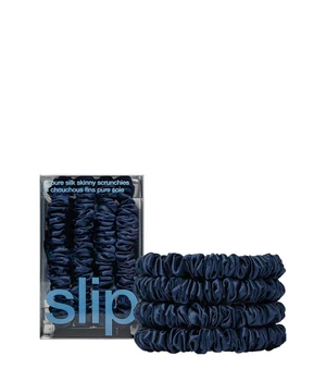 Slip Pure Silk Skinny Scrunchies Navy Haargummi · 4 Stk