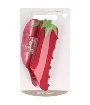 Solida Haarklammer Chili Form Acryl Haarspangen · 14 g