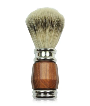 Golddachs Palisander Santos Silberspitzen Rasierpinsel · 1 Stk