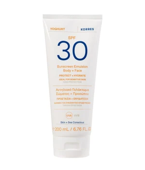 KORRES Yoghurt Sonnenschutz-Emulsion für Körper & Gesicht SPF30 Sonnenmilch · 200 ml