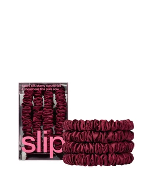 Slip Pure Silk Skinny Scrunchies Maroon Haargummi · 4 Stk