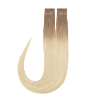 Rapunzel of Sweden Premium Tape Extensions Straight/Classic Tape 4cm/8 pcs Cool Platinum Blonde Balayage B7.3/10.10 40cm Haarverlängerung · 18 g