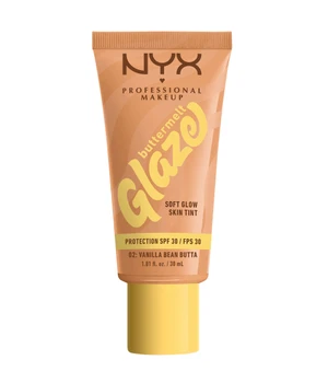 NYX Professional Makeup Buttermelt Glaze Soft Glow Skin Tint SPF 30 Flüssige Foundation · 30 ml · Hellbraun