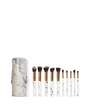 Zoë Ayla Makeup Brush Set and Cylindric Case 10 Pices Marble Pinselset · 1 Stk