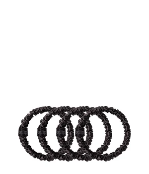 Slip Pure Silk Back To Basics Skinny Scrunchies Black Haargummi · 4 Stk