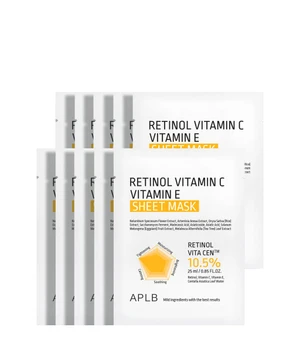 APLB Retinol Vitamin C Vitamin E Sheet Mask Gesichtsmaske · 10 Stk