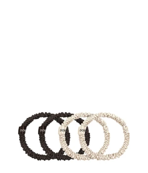 Dore & Rose Scrunchie 1 cm Set Brown & Champagne Haargummi · 4 Stk
