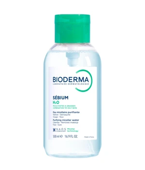BIODERMA Sébium H2O - Anti-Unreinheiten Mizellenwasser für ölige und zu Akne neigende Haut, sanft klärend - Pumpspender Make-up Entferner · 500 ml
