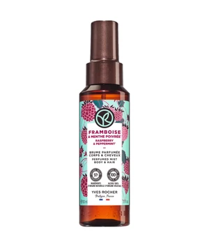 Yves Rocher Himbeere & Pfefferminze Parfümiertes Duftspray Körper & Haare Perfume Mist Körperspray · 100 ml