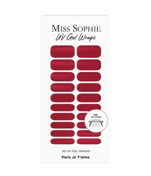 Miss Sophie UV Gel Wraps Paris Je T'aime Nagelfolie · 20 Stk · Dunkelrot