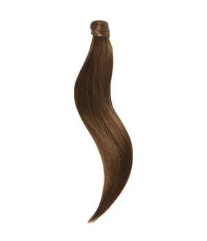 Rapunzel of Sweden Ponytail Straight / Clip-in / Light Volume 5.0 Brown 50 cm Haarverlängerung · 55 g