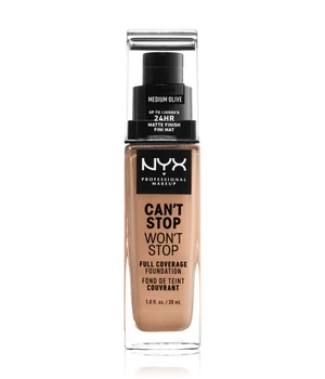NYX Professional Makeup Can't Stop Won't Stop 24-Hour Foundation Flüssige Foundation · 30 ml · Hellbraun
