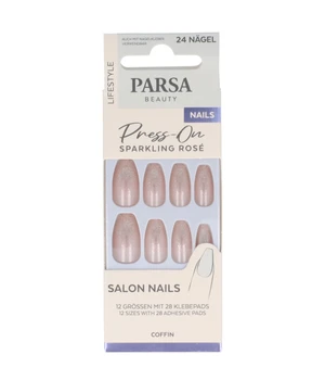 PARSA Beauty Press on-Kunstnägel, Sparkling Rosé, 24 Stk. Kunstnägel · 24 Stk
