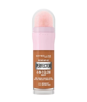 Maybelline Instant Age Rewind Perfector 4-in-1 Glow Flüssige Foundation · 20 ml · Braun