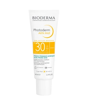 BIODERMA Photoderm AKN MAT SPF 30 - mattierender Sonnenschutz für das Gesicht bei unreiner, öliger und zu Akne neigender Haut Sonnencreme · 40 ml